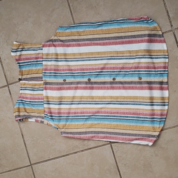 Eden & Olivia Sleeveless Striped Summer Top- S - Picture 3 of 4